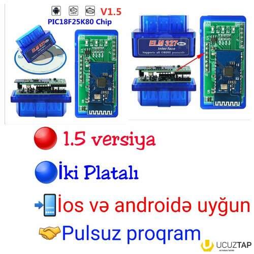 Obd 2 elm 327 avtodiaqnostika cihazı 