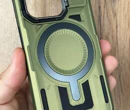 Apple iPhone 15 Pro Tank zirehli yaşıl case