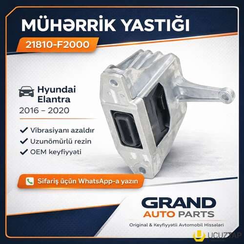 Hyundai Elantra 2016-2020 mühərrik yastığı 