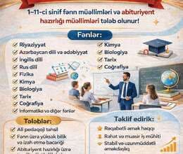 AzTürk Təhsil Mərkəzi müəllim axtarır!
