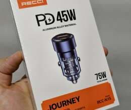 Recci 75 watt 2 portlu maşın adapteri